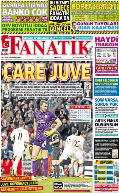 Real Madrid-Galatasaray Maçı Gazete Manşetlerinde