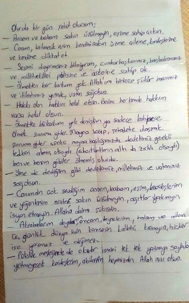 Şehidin Cüzdanından Çıkan Mektup Ağlattı: Elveda Bebeğim