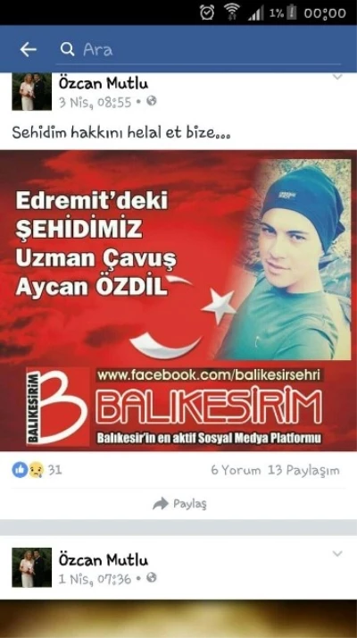 Aynı Mahalleden 3 Gün Arayla İkinci Şehit