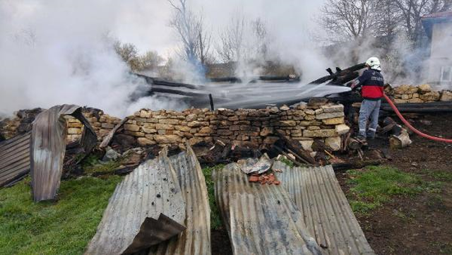 Hayvanları Kurtarmak İçin Girdiği Ahırda Yanarak Öldü