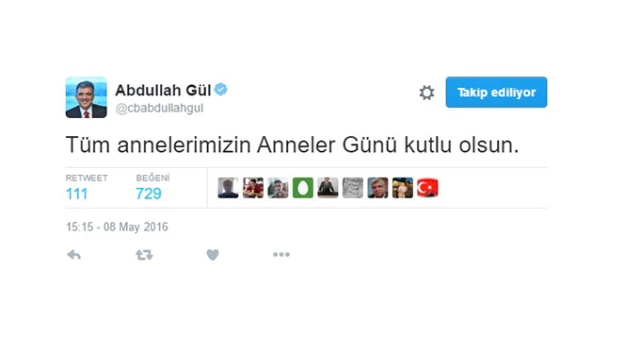 Abdullah Gül Anneler Gününü Duygusal Bir Fotoğrafla Kutladı