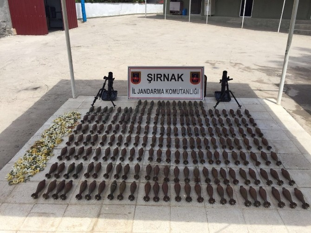 Şırnak'ta 187 Adet Havan Topu Ele Geçirildi