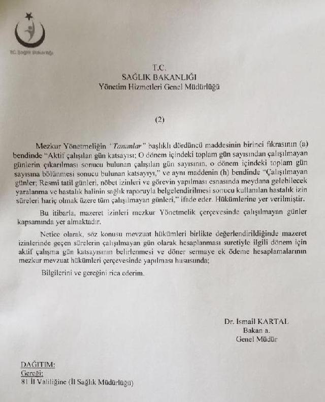 Süt İznine Döner Sermeye Tırpanı