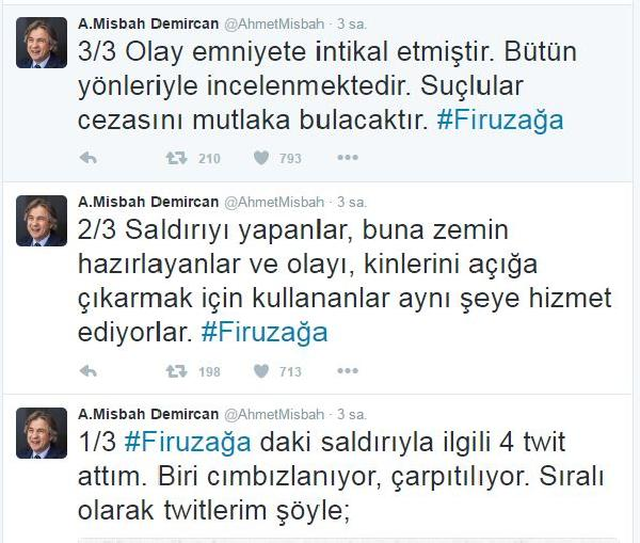 Misbah Demircan: Firuzağa'daki Saldırıyla İlgili Sözlerim Çarpıtıldı