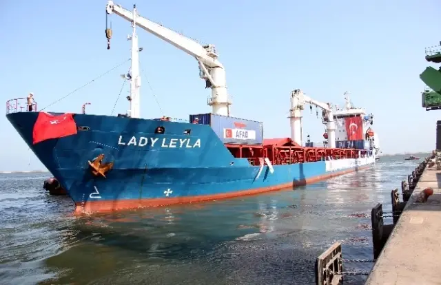 Gazze Yardım Gemisi Lady Leyla Mersin'den Uğurlandı