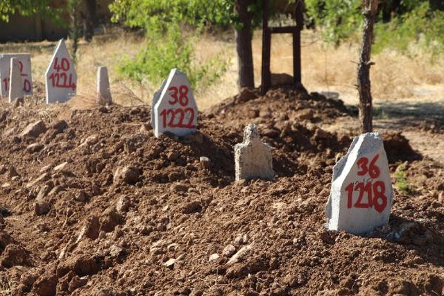 56 PKK'lının Cenazesi Kimsesizler Mezarlığına Gömüldü