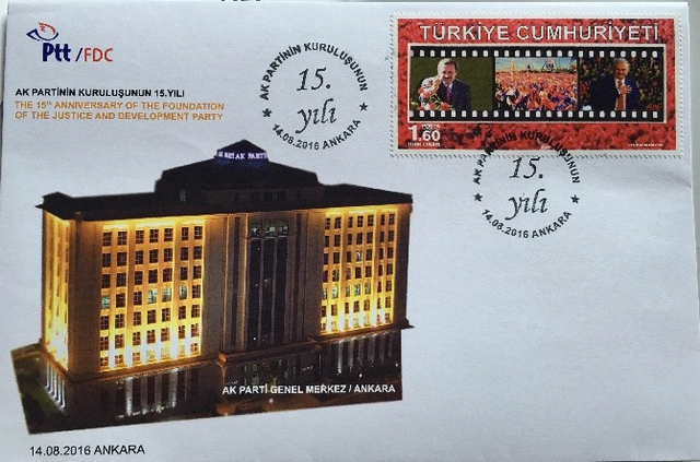 AK Parti'den Kuruluşunun 15'inci Yılına Özel Pul Bastırıldı