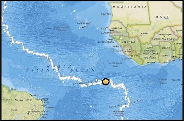 Atlantik Okyanusu'nda 7.4 Büyüklüğünde Deprem Meydana Geldi
