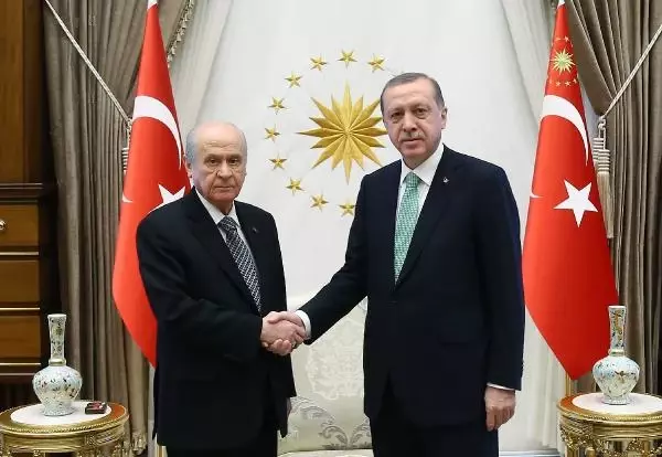 Cumhurbaşkanı Erdoğan, MHP Genel Başkanı Bahçeli'yi Kabul Etti