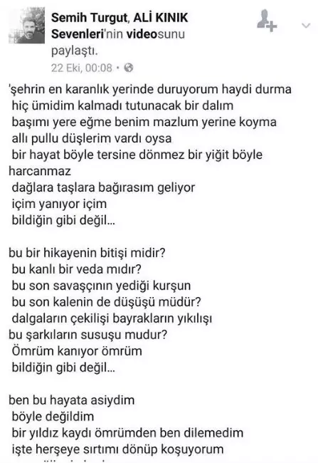 Bombalı Saldırıda Şehit Olan Polisin Son Paylaşımı Yürekleri Burktu