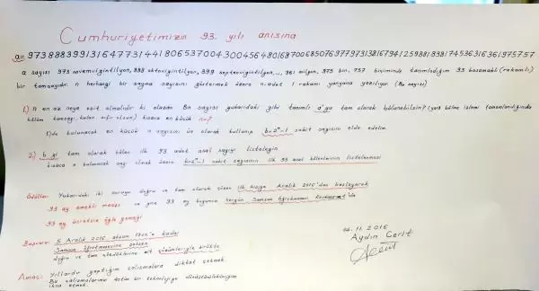 Matematik Öğretmeni, 2 Soruyu Çözen İlk Kişiye 93 Ay Emekli Maaşını Verecek