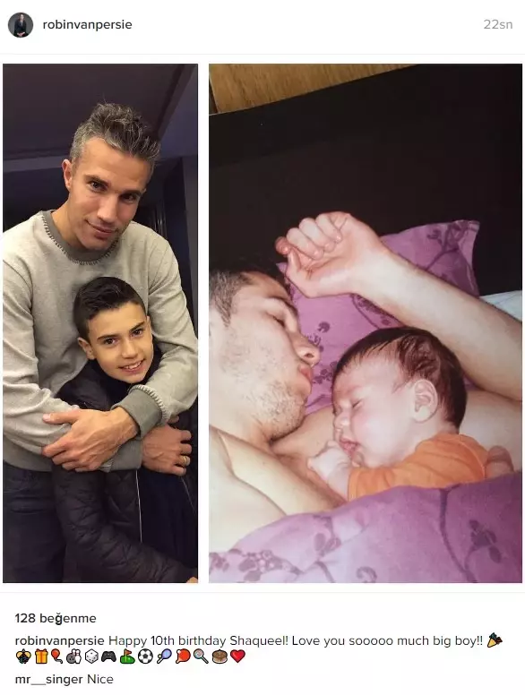 Van Persie'nin Oğlu ile Birlikte 10 Sene Önceki Hâli