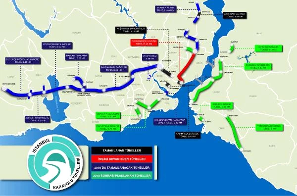 İstanbul'da 16 Yeni Tünel Yol İnşaatına Başlanıyor