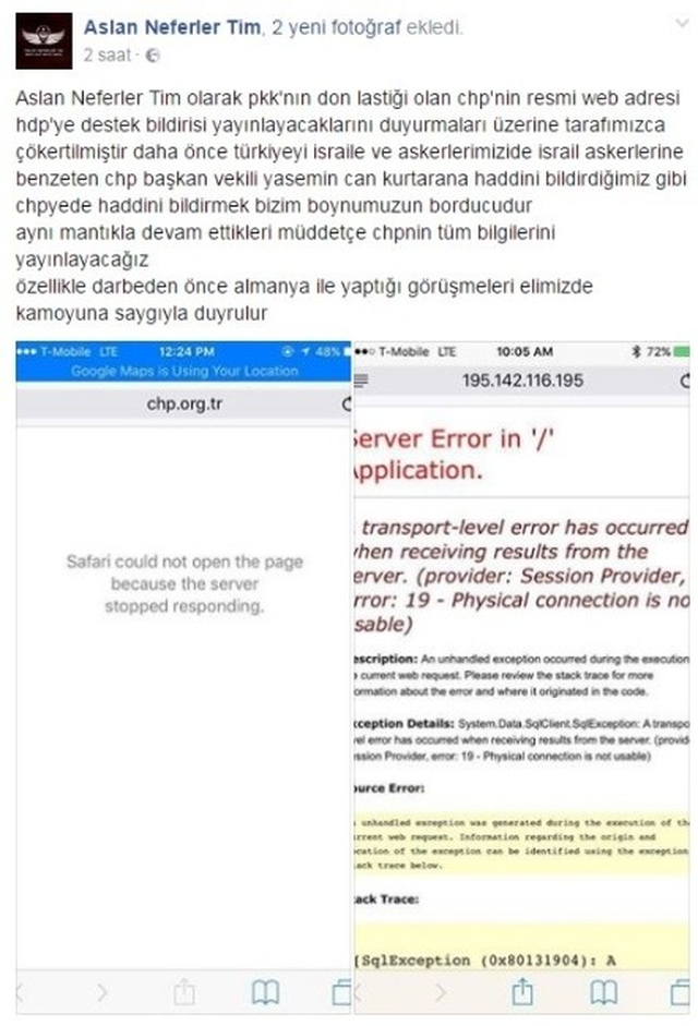 CHP'nin İnternet Sitesine Siber Saldırı