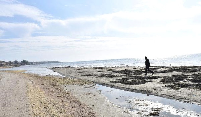 Tekirdağ'da Deniz 15 Metre Çekildi