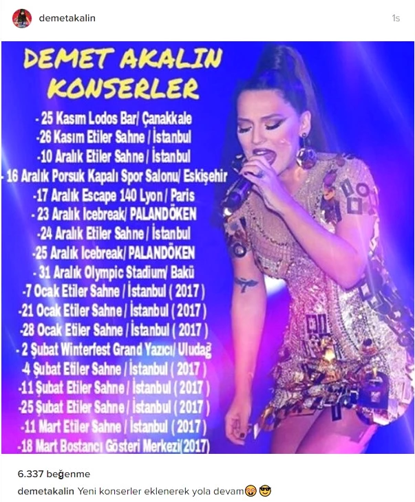 Demet Akalın 2016-2017 Konser Programını Duyurdu