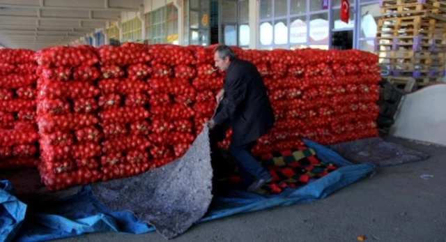 Erzurum Halinde Soğuktan Meyve ve Sebzeler Dondu