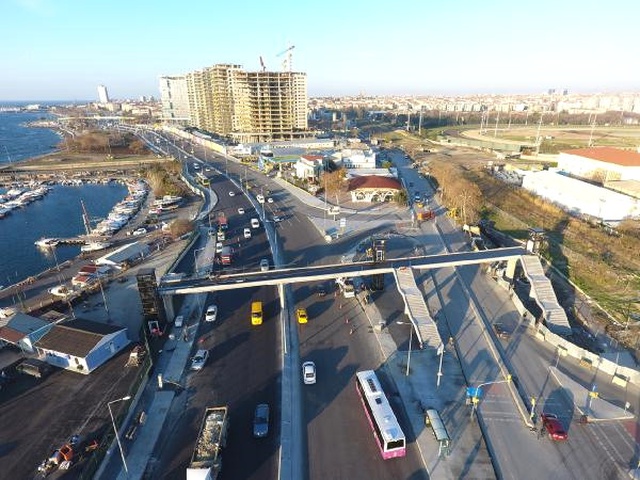 Avrasya Tüneli Yol, Kavşak, Üstgeçit Çalışmaları Havadan Böyle Görüntülendi