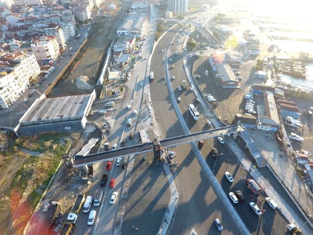 Avrasya Tüneli Yol, Kavşak, Üstgeçit Çalışmaları Havadan Böyle Görüntülendi