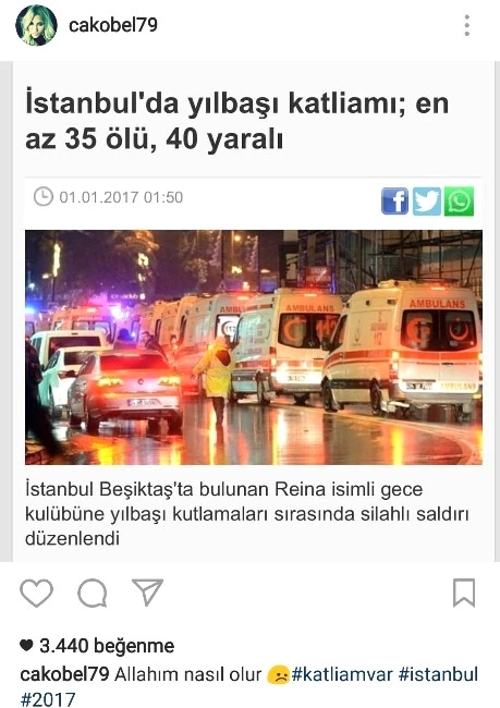 İstanbul Reina'daki Terör Saldırısına Ünlüler Tepkili