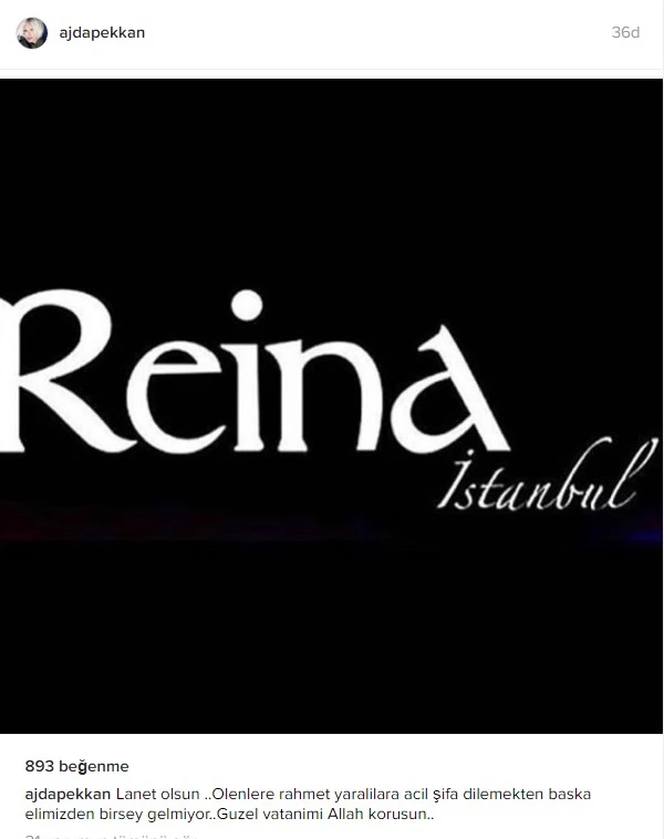 İstanbul Reina'daki Terör Saldırısına Ünlüler Tepkili
