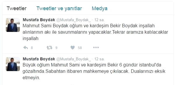 Boydak'ın Oğlu ve Kardeşi Gözaltına Alındı