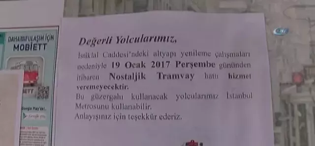 Nostaljik Tramvay Yolu Bakım Nedeniyle Kapatılınca, Taksim E-5'e Döndü