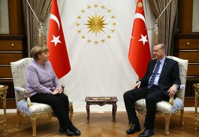 Cumhurbaşkanı Erdoğan, Şansölye Merkel'i Kabul Etti