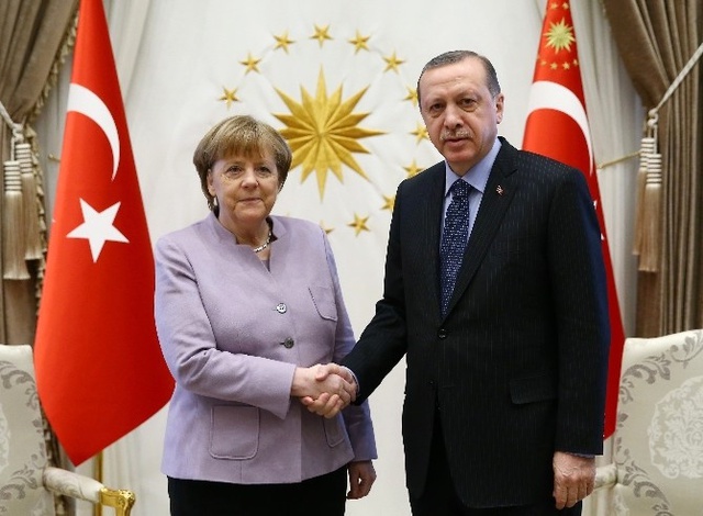 Cumhurbaşkanı Erdoğan, Şansölye Merkel'i Kabul Etti