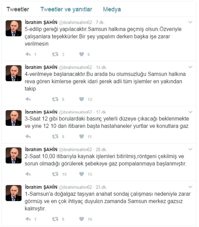 Samsun, Altyapı Çalışmaları Yüzünden Geceyi Doğalgazsız Geçirdi