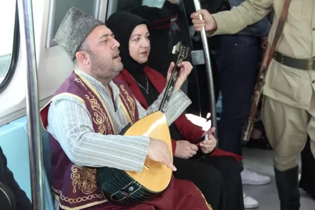 Yenikapı Metro İstasyonu'nda, Çanakkale Ruhu Canlandırıldı