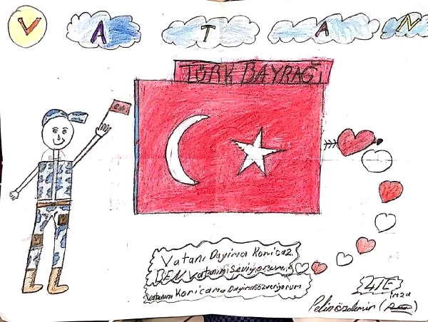Antalyalı Minikler, Sınır Birliğindeki Askerlere Moral Mektubu Yolladı