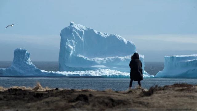 Kanada'da Dev Buzdağı Turistlerin İlgi Odağı Oldu