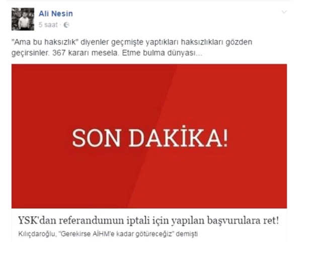 Ünlü Matematikçi Ali Nesin'in YSK Açıklaması Tartışma Yarattı