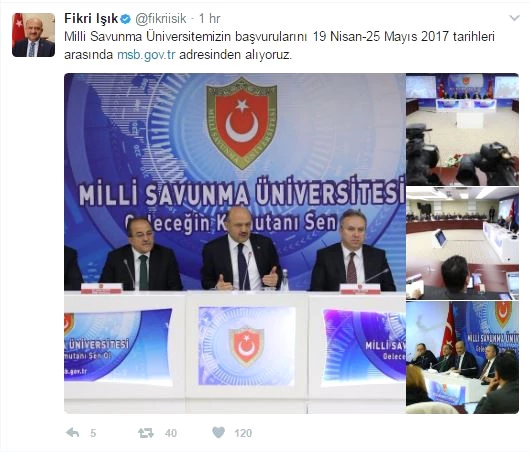 Bakan Işık'tan Müjde: Milli Savunma Üniversitesi'ne Öğrenci Alınacak