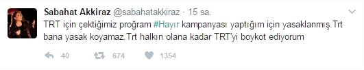 TRT'den Sabahat Akkiraz'a Yasaklama İddiası!