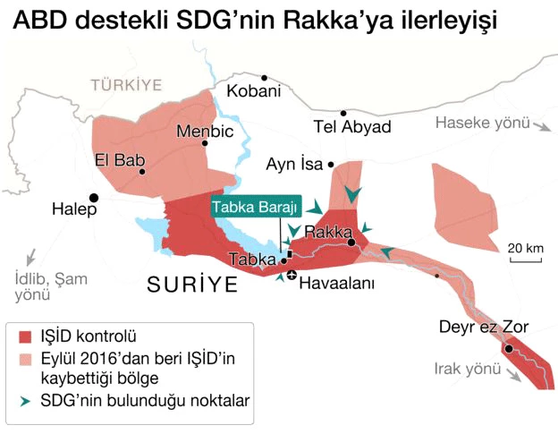 Rakka'ya İlerleyen PYD/ <a class='keyword-sd' href='/pkk/' title='PKK'>PKK</a> Kritik Tabka Kentine Girdi