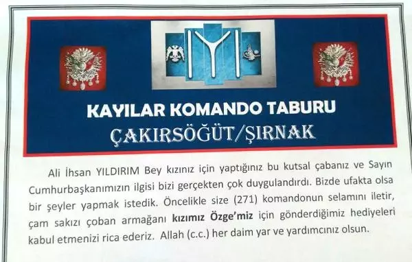 Şırnak'taki Komandolar, Minik Özge'ye Hediye Gönderdi