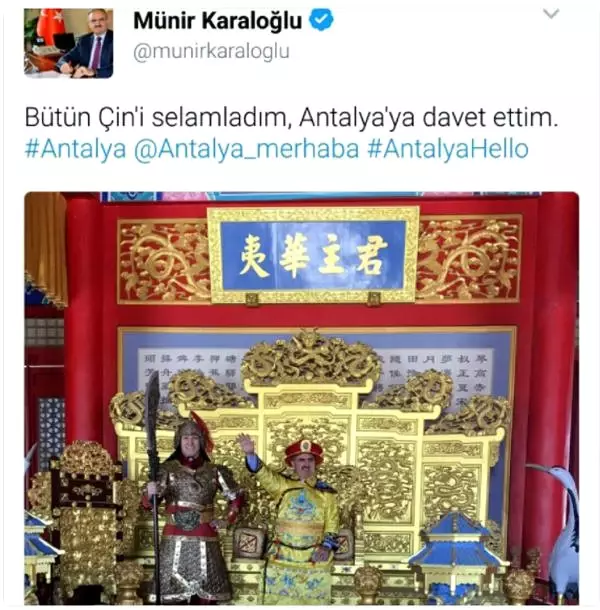 Vali Karaloğlu, Olay Olan Çin Paylaşımını Twitter Hesabından Sildi