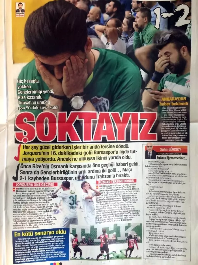 Bursa Yerel Basını, Küme Düşmenin Eşiğine Gelen Bursaspor'a Öfke Kustu