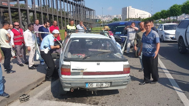 Samsun'da Yürek Burkan Kaza! Kendi Acısını Unutup Kızını Teselli Etti!