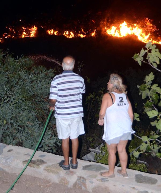 Bodrum'da Makilik Alanda Yangın