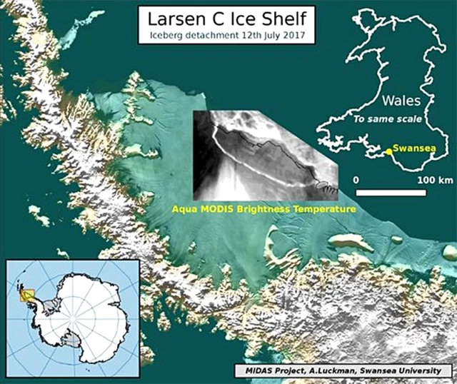 Antartika'da, İstanbul'dan ve Kıbrıs'tan Büyük Buz Dağı Parçası Koptu