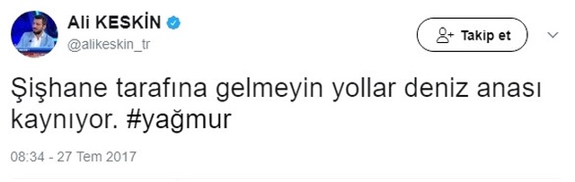 İstanbul Yağmuru İçin Atılan En Komik Tweet'ler!