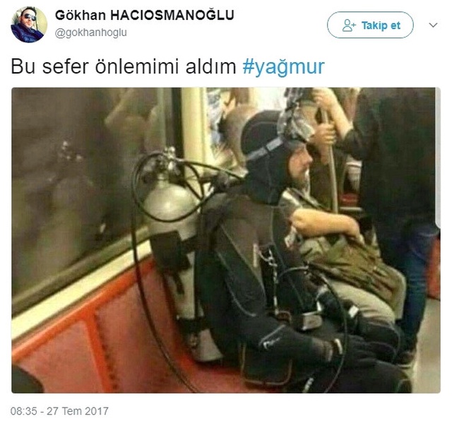 İstanbul Yağmuru İçin Atılan En Komik Tweet'ler!