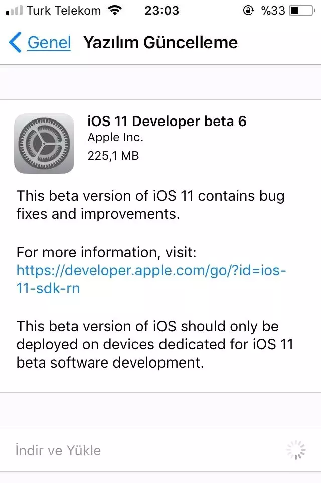 İos 11 Beta 6 Yayınlandı!