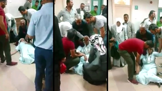 Ağrı Devlet Hastanesi'nde Yerde Yatan Hasta Kadının Görüntüsü Tepki Çekti