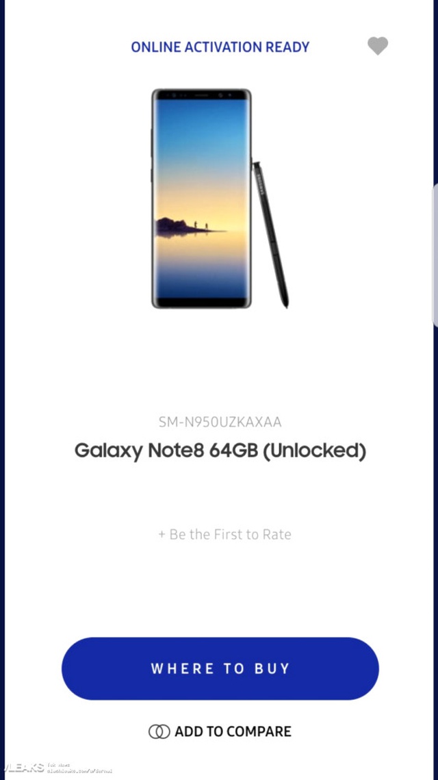 Note 8 Yanlışlıkla Web Sayfasında Yayınlandı!