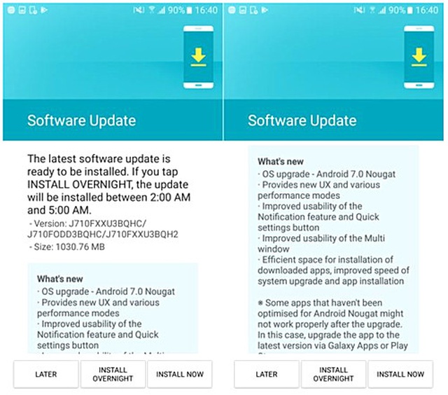 Galaxy J7 (2016) İçin Android Nougat Neler Getiriyor?