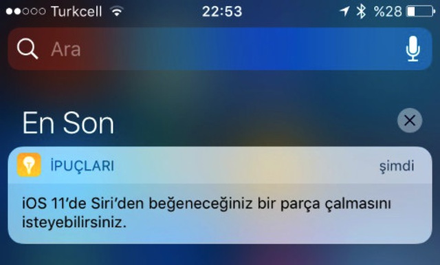 İos 10 Kullanıcılarına İos 11 Bildirimleri!
